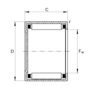 FAG Drawn cup needle roller bearings with closed end - BCH57