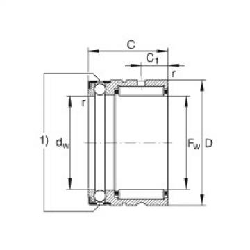 FAG Needle roller/axial ball bearings - NX25-XL