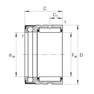 FAG Needle roller/axial ball bearings - NX20-Z-XL