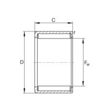 FAG Drawn cup needle roller bearings with open ends - HN1612