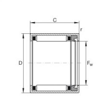 FAG Drawn cup needle roller bearings with open ends - HK1012-RS