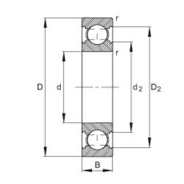 FAG Deep groove ball bearings - 6312-C-2Z