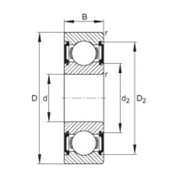 FAG Deep groove ball bearings - 6306-C-2BRS