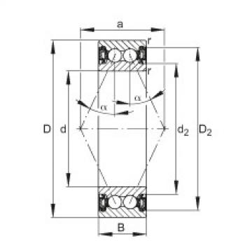 FAG Angular contact ball bearings - 3809-B-2RZ-TVH