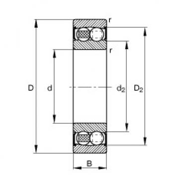 FAG Self-aligning ball bearings - 2208-2RS-TVH