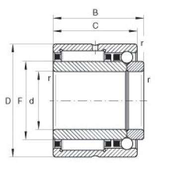 FAG Needle roller/angular contact ball bearings - NKIB5904-XL