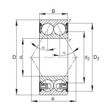 FAG Angular contact ball bearings - 3307-BD-XL-2Z-TVH