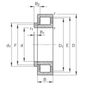 FAG Cylindrical roller bearings - NJ2218-E-XL-TVP2 + HJ2218-E