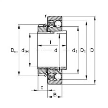 FAG Self-aligning ball bearings - 1311-K-TVH-C3 + H311