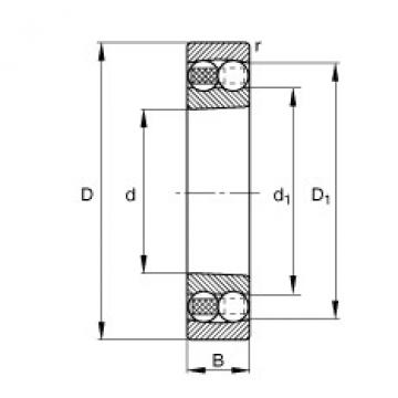 FAG Self-aligning ball bearings - 1216-K-TVH-C3