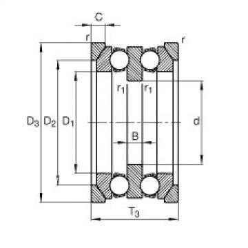 FAG Axial-Rillenkugellager - 54214 + U214