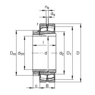 FAG Spherical roller bearings - 21312-E1-XL-K + H312