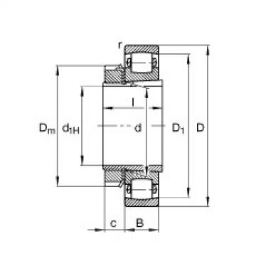 FAG Barrel roller bearings - 20207-K-TVP-C3 + H207