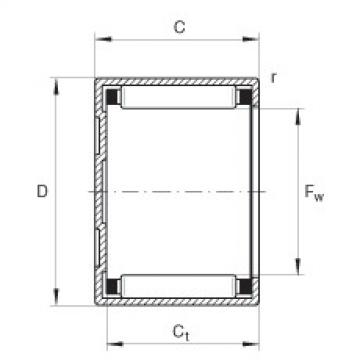 FAG Drawn cup needle roller bearings with closed end - BK4520