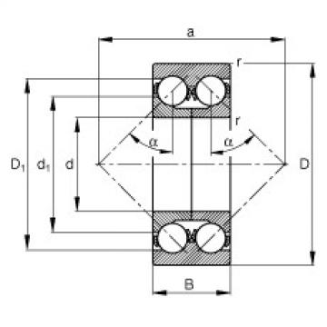 FAG Angular contact ball bearings - 3314-DA