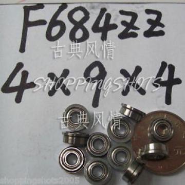 10) F684ZZ 4x9x4 Flanged 4*9*4 mm F684Z Miniature Ball Radial Bearing F684 ZZ 2Z