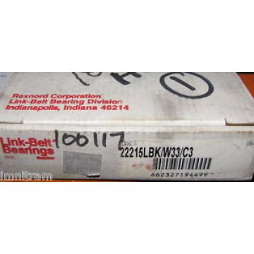 REXNORD Link Belt  22215LBKC3 75mm Radial BEARING  22215LBK/C3   *NEW*