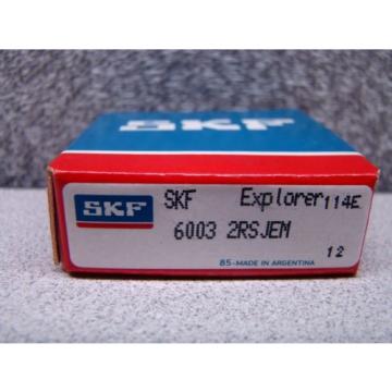 SKF Radial Ball Bearings, 6003 2RSJEM, Deep Groove,  17mm