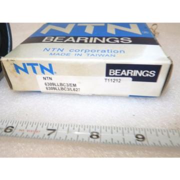 100 mm diam x 25 mm Wide  Radial Ball Bearing 45 mm Bore  NTN 6309LLBC3 / L627