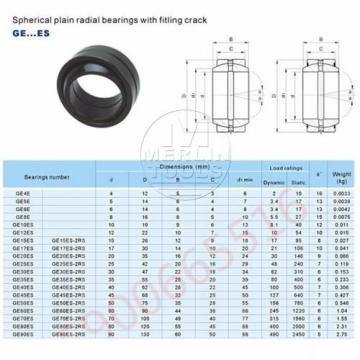 Select GE 5 6 8 10 12 15 16 17 20 25-50 ES Spherical plain Radial Joint Bearings