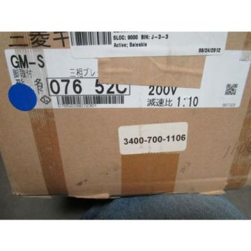 MITSUBISHI GM-S 076-52C GEARED MOTOR 0.2 KW 4P 3PHASE RATIO 1:10, 150/180R/MIN