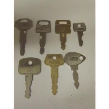 Excavator keys jbc tractors Hitachi Cat locus volvo mowers digger key set 7 keys