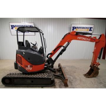 2012 HITACHI ZX35U-3 MINI TRACK EXCAVATOR,IDENTICAL TO JOHN DEERE 35G EXCAVATOR!