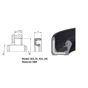 (pack) Rotary shaft oil seal 12 x 24 x (height, model)