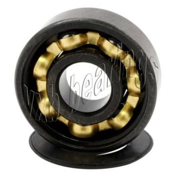 16 inline Skate Sealed Bearing Bronze Cage Black Ball Bearings Rolling