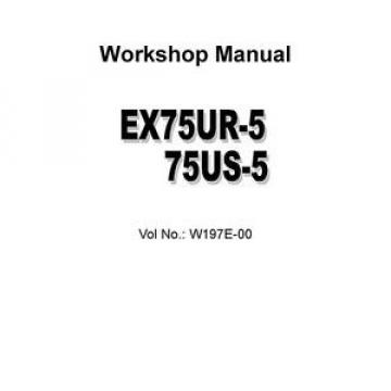 HITACHI EX75UR-5 EXCAVATOR WORKSHOP MANUAL ON CD ROM