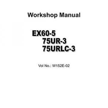 HITACHI EX75UR-3 EXCAVATOR WORKSHOP MANUAL ON CD ROM