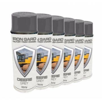 6x IRON GARD Spray Paint DEERE GREY Excavator Digger Dozer Loader Bucket Attach