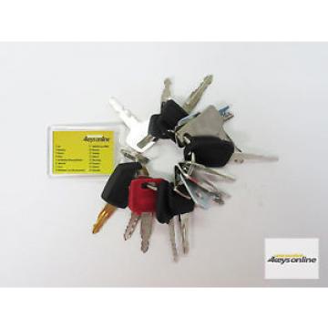 Master Key Set (16 keys) for Heavy Plant incl. Caterpillar, Komatsu and Hitachi