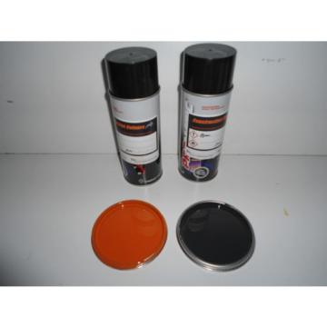 Hitachi ZX Orange &amp; Cabin Dark Grey Gloss paints 400ml Aerosols