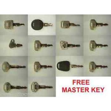 Plant and Excavator Key set - JCB,Bobcat,Gehl,Volvo,Case  - FREE MASTER KEY!!