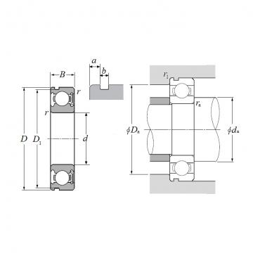 60/22LUN, Single Row Radial Ball Bearing - Single Sealed (Contact Rubber Seal) w/ Snap Ring Groove