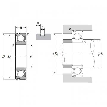 60/32LBN, Single Row Radial Ball Bearing - Single Sealed (Non Contact Rubber Seal) w/ Snap Ring Groove