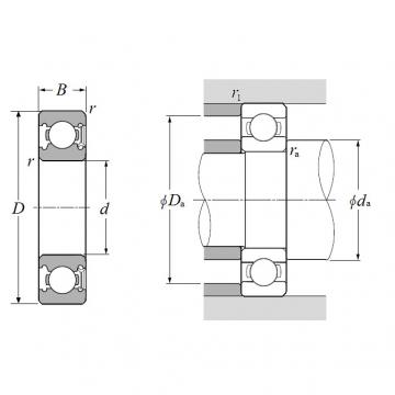 6005LU, Single Row Radial Ball Bearing - Single Sealed (Contact Rubber Seal)