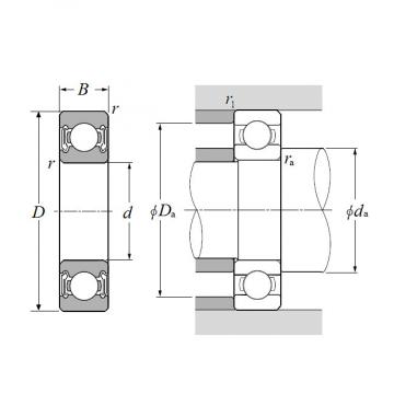 6008LLBC3/EM, Single Row Radial Ball Bearing - Double Sealed (Non-Contact Rubber Seal)