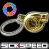 GOLD METAL SPINNING TURBO BEARING KEYCHAIN KEY RING/CHAIN FOR CAR/TRUCK/SUV C #5 small image
