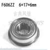 1pc F606ZZ 6x17x6 Flanged 6*17*6 mm F606Z Miniature Ball Radial Bearing F606 ZZ