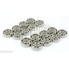 16 inline Skate Bronze Cage Open Deep Groove Radial Ball Bearings #4 small image