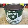 QUAKER STATE WHEEL BEARING LUBRICANT GREASE MOTOR OIL can tin METAL ORIGINAL #1 small image