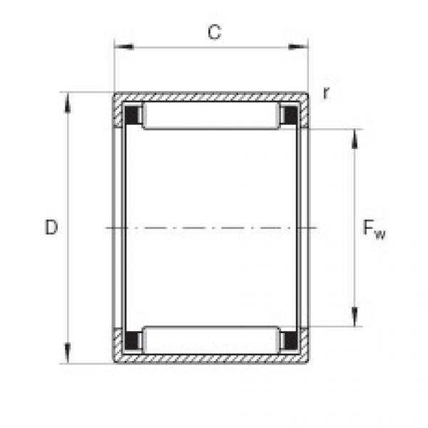 FAG Drawn cup needle roller bearings with open ends - HK0606 #1 image