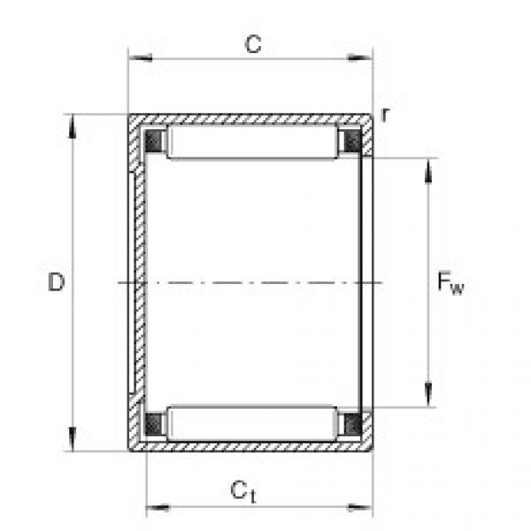 FAG Drawn cup needle roller bearings with closed end - BK0306-TV #1 image