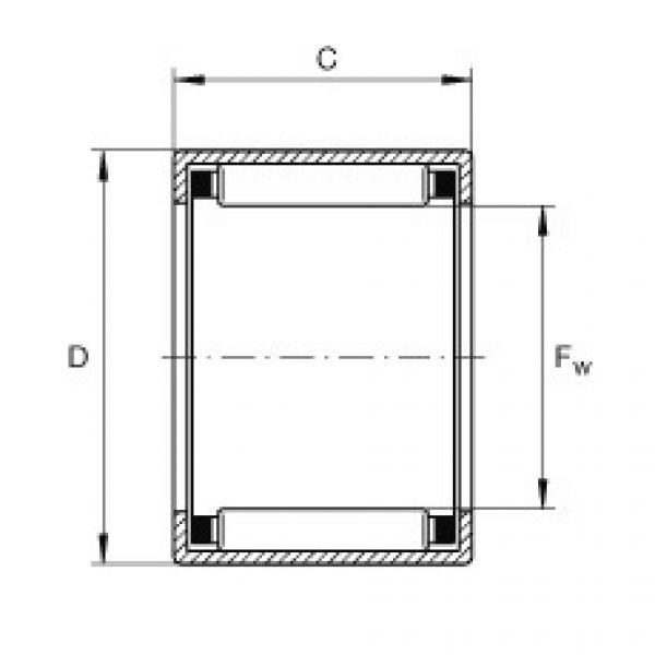 FAG Drawn cup needle roller bearings with open ends - SCE1110 #1 image