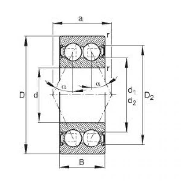 FAG Angular contact ball bearings - 3000-B-2RS-TVH #1 image