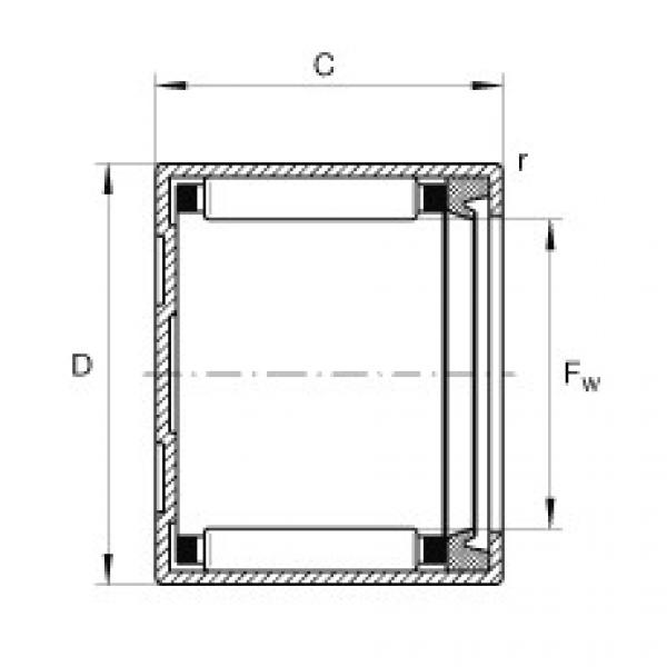 FAG Drawn cup needle roller bearings with closed end - BCE1211-P #1 image