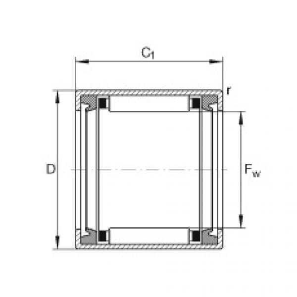 FAG Drawn cup needle roller bearings with open ends - HK0810-2RS #1 image