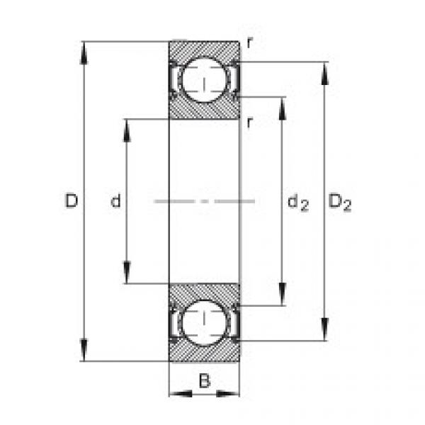 FAG Deep groove ball bearings - 6000-C-2HRS #1 image